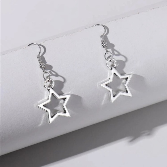 🛍️ Star charm drop earrings - Picture 2 of 3